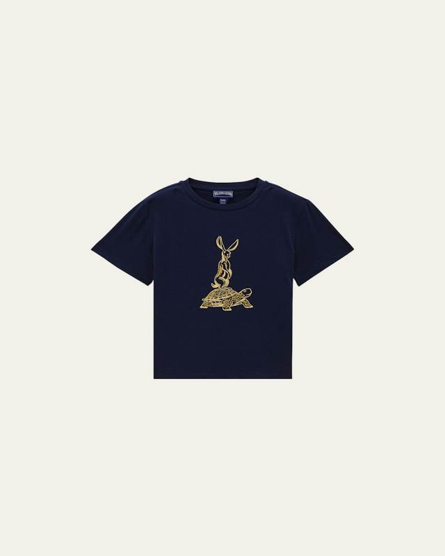 Boy's Year of the Rabbit Embroidered T-Shirt, Size 2-1